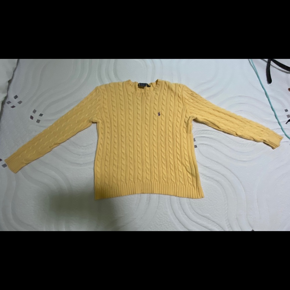 Ralph Lauren Yellow Cable Knit Sweater
